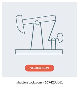 land oil rig drilling vector icon