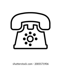 Land phone Icon, Line Vector graphics