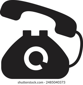 Land phone vector icon on white background..old phone vector, telephone vector icon.