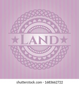 Land pink emblem. Vintage. Vector Illustration. Detailed.