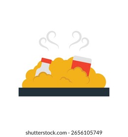 Land Pollution Flat Vector Icon Eps 10 Files