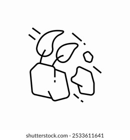 land pollution icon sign vector