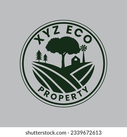 Land Property Logo Green Vector