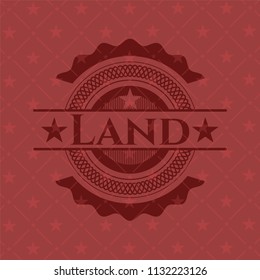 Land red emblem. Retro