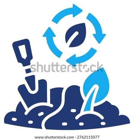 Land Restoration Icon vector Illustration For Design.