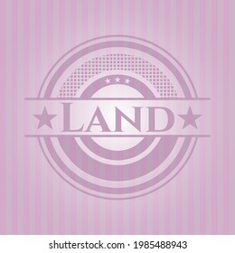 Land retro pink emblem. Amazing desing. 