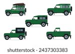 Land rover defender  Vechicle vector illustration work for use.