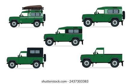 Land rover defender  Vechicle vector illustration work for use.