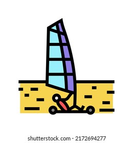 land sailing color icon vector. land sailing sign. isolated symbol illustration