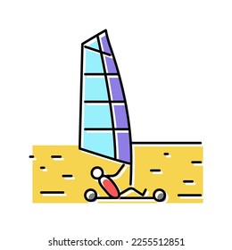 land sailing color icon vector. land sailing sign. isolated symbol illustration