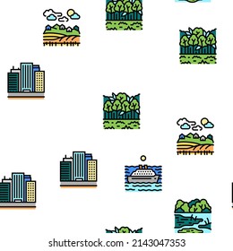 Ilustración delgada de líneas delgadas del vector de la naturaleza de la capa terrestre