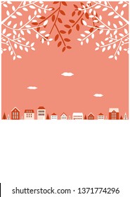 land scape with sky and leaves