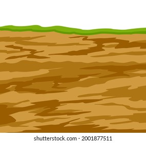 Land in the section. Underground background. Geological layer.