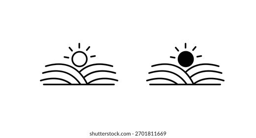 Icono de conjunto de tierra con fondo blanco Vector Ilustración de stock
