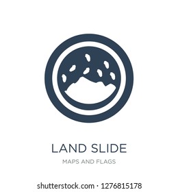 land slide icon vector on white background, land slide trendy filled icons from Maps and Flags collection, land slide vector illustration