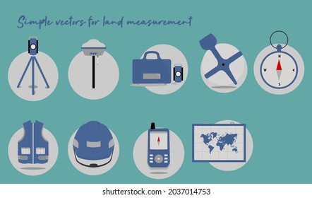 Land survey icon vector graphic illustration.Perfect for presentation needs, web needs, etc 
