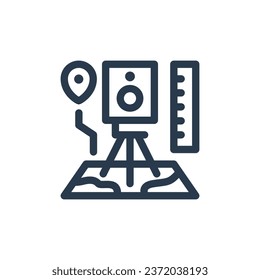 Land Survey Vector Icon Illustration