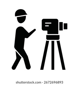  land surveying Vector Icon which can easily modify or edit

