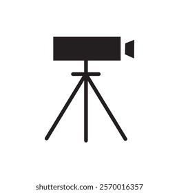 land surveyor icon black and white vector outline sign