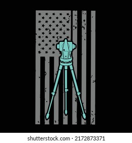 land surveyor typography and t shirt design