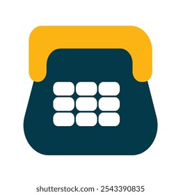 Icono de Vector de conjunto de teléfono terrestre