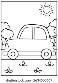 land transportation car coloring pages