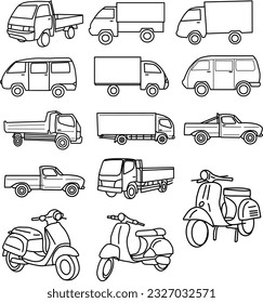 Colección de conjuntos de modos de transporte terrestre
