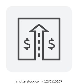 Land value vector icon. Consist of empty land, dollar sign and road.
For business concept to trade, owned, sale, development, rent, buy. And investment to growth, profit, wealth, value and income.