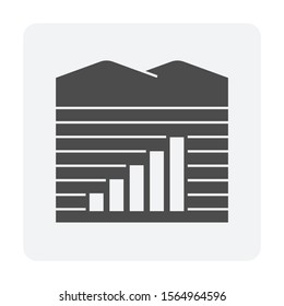 Land values vector icon. Consist of empty area, growth graph or value investing. For land investment concept, profit, wealth, value, income.
Also for business i.e. owned, sale, development, buy.