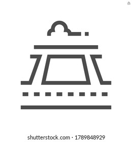 Land vector icon. Consist of access road, vacant area on roadside. Real estate or property for realtor and developer to housing subdivision, development, owned, sale, rent, buy or investment. 48x48 px