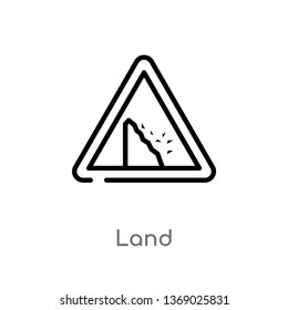 land vector line icon. Simple element illustration. land outline icon from web concept. Can be used for web and mobile
