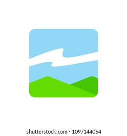 Land vector logo