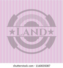 Land vintage pink emblem