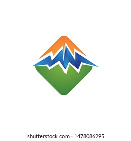 Landcape logo template vector icon deign