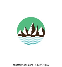 Landcape logo template vector icon deign