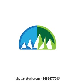 Landcape logo template vector icon deign