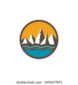 Landcape logo template vector icon deign