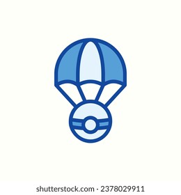 lander blue icon, isolated icon in light background, perfect for website, blog, logo, graphic design, social media, UI, mobile app