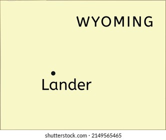 Lander City Location On Wyoming Map