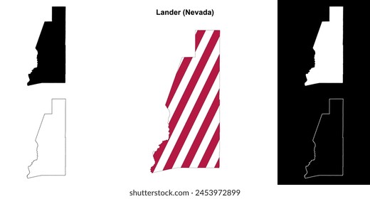 Lander County (Nevada) Outline-Kartenset