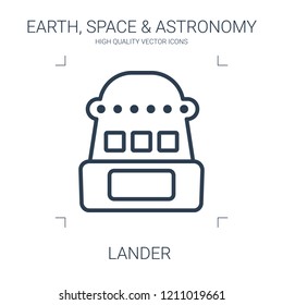 lander icon. high quality line lander icon on white background. from earth space astronomy collection flat trendy vector lander symbol. use for web and mobile