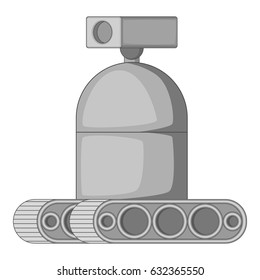 Lander icon in monochrome style isolated on white background vector illustration