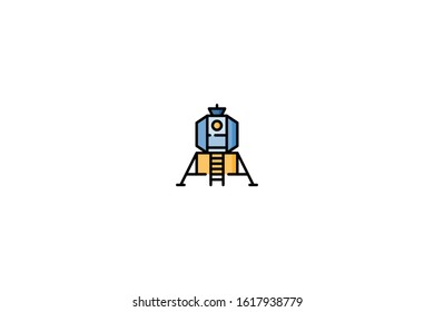 Lander icon in trendy flat style isolated on white background vector illustration