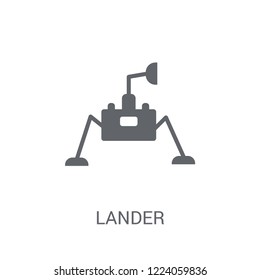 Lander icon. Trendy Lander logo concept on white background from Astronomy collection. Suitable for use on web apps, mobile apps and print media.