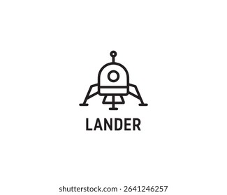 Lander icon vector art illustration.