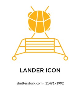 Lander icon vector isolated on white background for your web and mobile app design, Lander logo concept