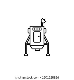 lander line icon. Signs and symbols can be used for web, logo, mobile app, UI, UX