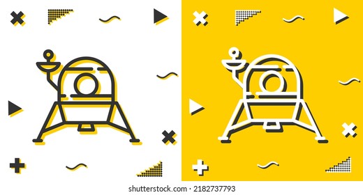 icono de línea de cursor. Simple contorno style.lander linear sign. Ilustración vectorial aislada en fondo blanco. EPS de trazo editable 10