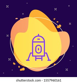 Lander, rocket icon - Vector. Spage concept illustration.abstract vector background