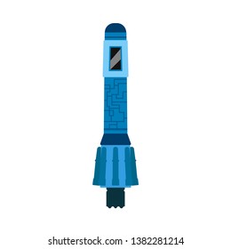 Lander vector icon astronomy space illustration. Moon rocket cosmos travel. Exploration mars spaceship shuttle discovery